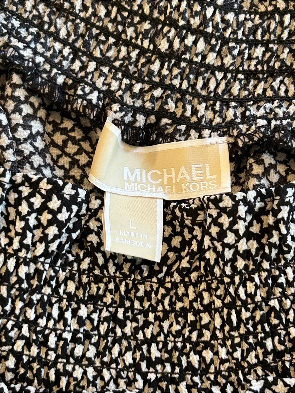 Women’s Michael Kors Dark Navy and White Off-Shoulder Blouse - Picture 5 of 6